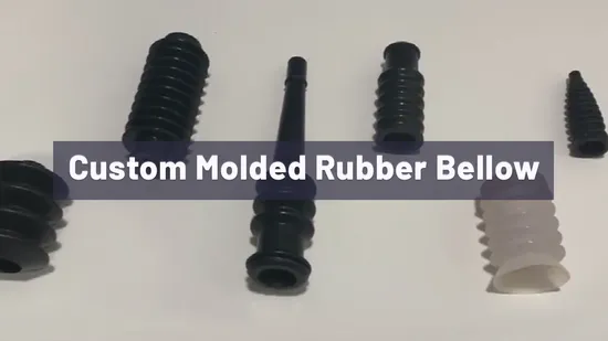 Custom Molded Rubber Product Shore 70 Dustproof NBR EPDM FKM Silicone Rubber Protect Bellow 